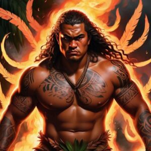 Image of Ti'ti'i, the trickster hero of Polynesian folklore known for his cleverness and cunning adventures.
