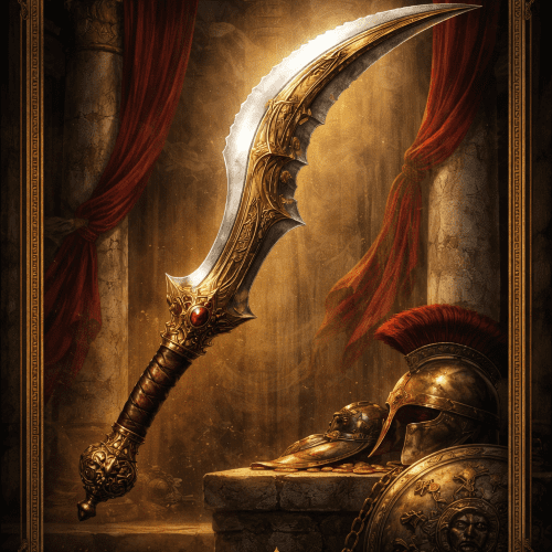 The curved blade from Greek mythology, Harpe