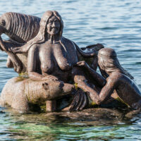 Skulptur von Sedna, Inuit-Göttin des Meeres, Nuuk, Grönland
