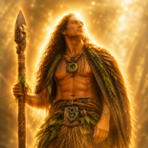 Maori god Tane in a forest clearing