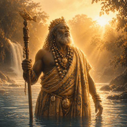 Tano depicted in vibrant mythic art as a guardian spirit embodying strength, nature, and protection._