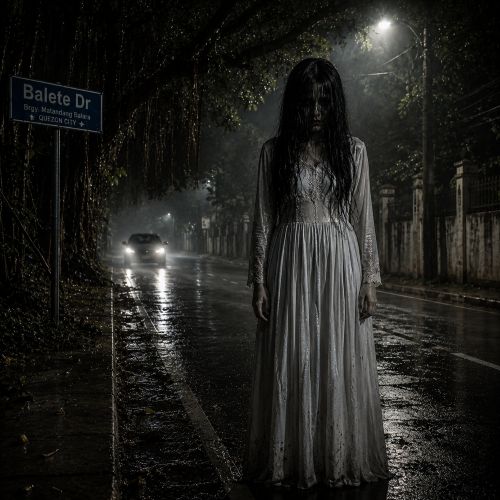 White lady standing on Balate Drive in Philippines