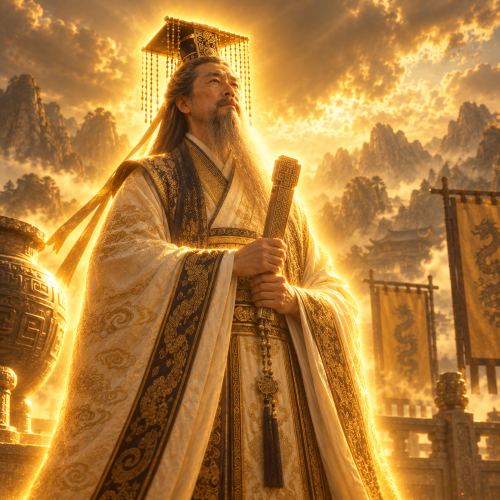 Shangdi, the supreme deity of ancient Chinese religion, portrayed as a dignified celestial ruler