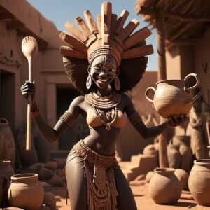 Yasigi depicted in mythic art as a powerful spirit of storms, change, and transformation.