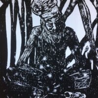 Mythlok - Black Duwende art Artwork of the Black Duwende surrounded by shadows