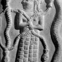 Mythlok - Ninhursag wall carving Ancient wall carving showing Ninhursag.