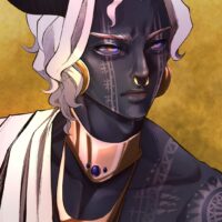 Mythlok - Sidapa art Digital artwork of Sidapa, the god of death, as an anime character in dark tones