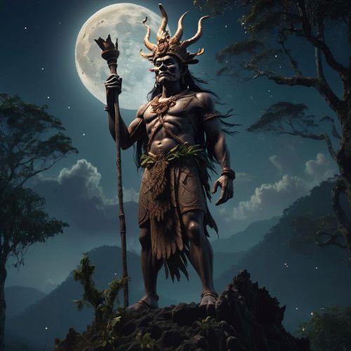 Fantasy artwork depicting Sidapa, god of death