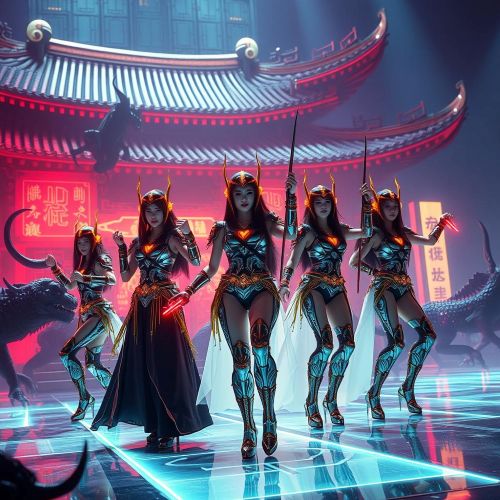 K Pop Idols getting ready to deal with demons