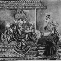 Traditional image of Aditi, the Vedic goddess of the infinite sky.