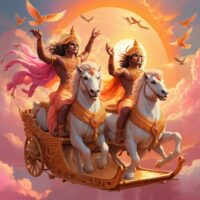 Mythlok - Ashvins Ashvins from Indian mythology riding a golden chariot across the dawn sky.