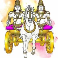 Mythlok - Ashvins drawing Drawing of the twin gods Ashvins