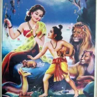Mythlok - Bharata painting Painting of King Bharata in his childhood
