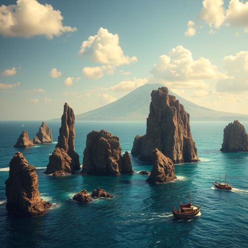 An AI image representation of the Cyclopian Isles