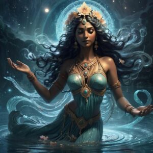 Danu, the primordial water goddess from Indian mythology.