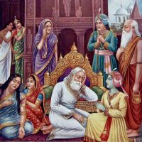 Mythlok - Dasharatha painting Painting of King Dasharatha