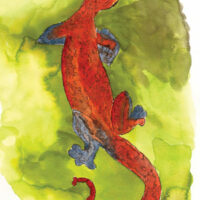 Mythlok - Mo'o painting A painting of Mo'o