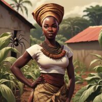 Mythlok - Okonore Yaa an image of Okonore Yaa from Akan mythology