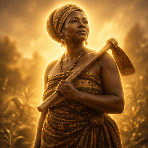 an image of Okonore Yaa from Akan mythology