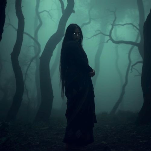 Pichal Peri : The Reverse Footed Ghost Urban legend Pichal Peri in the forest