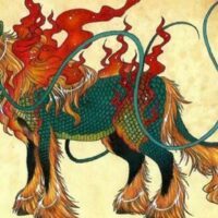 Mythlok - Qilin traditional Traditional painting of the Chinese Qilin