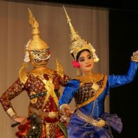 Mythlok - Ream Eyso dance Dancers representing Cambodian Thunder god Ream Eyso and Moni Mekhala