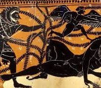 Mythlok - Alcyoneus pottery Ancient pottery featuring Alcyoneus