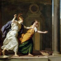 Öèôðîâàÿ ðåïðîäóêöèÿ íàõîäèòñÿ â èíòåðíåò-ìóçåå Gallerix.ru Classical painting showing Arachne and Minerva