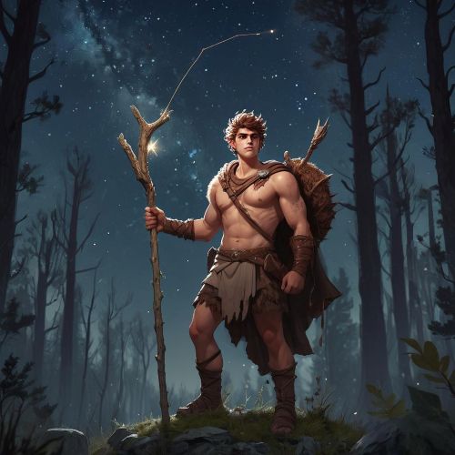 image of Arcas, a demigod from Greek mythology: a youthful Arcadian hunter