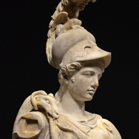 A sculpture of the Greek Goddess Athena