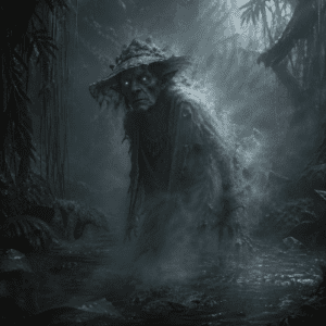 An image of Chullachaki, the Amazonian forest spirit.