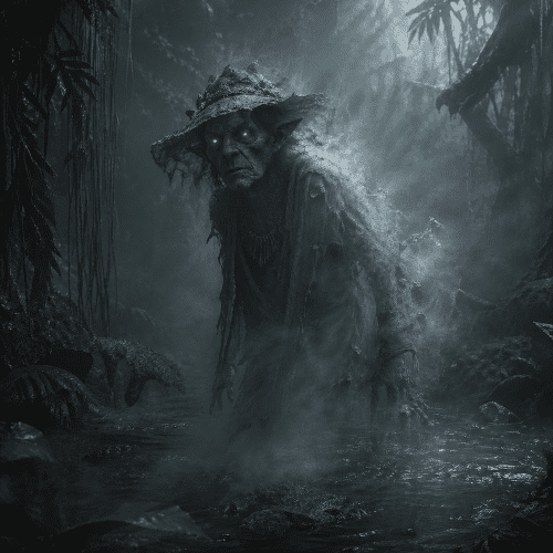 An image of Chullachaki, the Amazonian forest spirit.