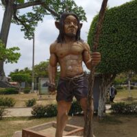 Mythlok - Chullachaki statue An idol of the Amazonian forest spirit Chullachaki