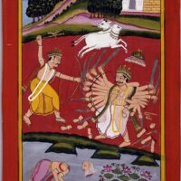 Mythlok - Jamadgani painting Image of Rishi Jamadgini lying dead