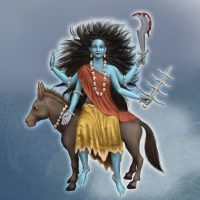 Mythlok - Kalaratri 3D 3D image of the Indian goddess Kalaratri