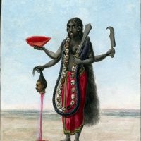 Mythlok - Kalaratri painting Drawing of the Indian goddess Kalaratri