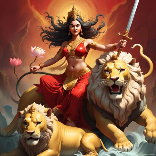 An image of the Indian Goddess Katayani