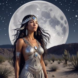 an image of Menily, the Cahuilla moon goddess.