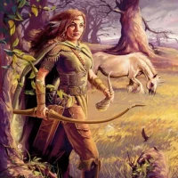 Mythlok - Mielikki art An illustration of the Finnish forest goddess Mielikki