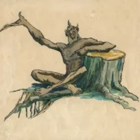 Mythlok - Shurali drawing An image of the Turkic spirit Shurali