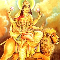 Mythlok - Skandamata painting A Painting of the Goddess Skandamata