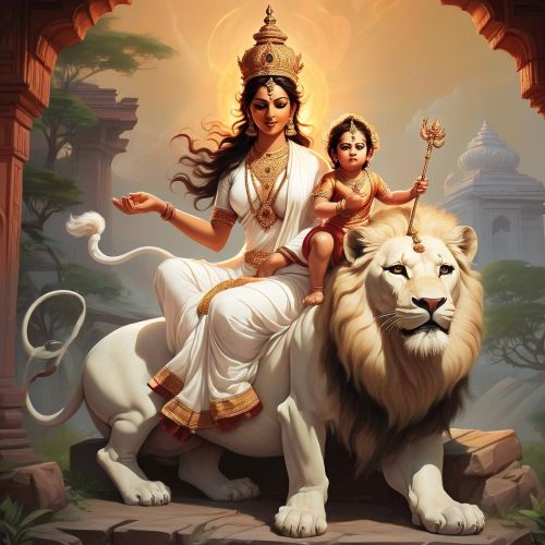 An image of the Goddess Skandamata