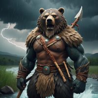 Mythlok - Abakhan a majestic warrior spirit named Abakan from Khakass mythology