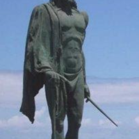 Mythlok - Achaman statue A statue of the Guanche god Achaman