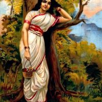 Mythlok - Ahalya painting A painting of the Indian beauty Ahalya