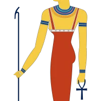 Mythlok - Amunet representation Egyptian goddess Amunet in hieroglyphic form