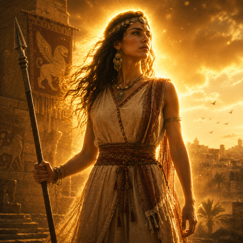 image of Anat, the Ugaritic and Canaanite goddess of war and hunting.
