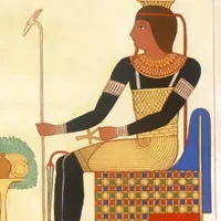 Mythlok - Anhur illustration Heiroglyphics depicting the Egyptian War god Anhur