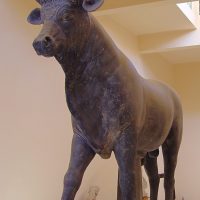 ² A statue of the Egyptian sacred bull Apis