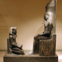 OLYMPUS DIGITAL CAMERA Ancient statue of the Egyptian god Atum